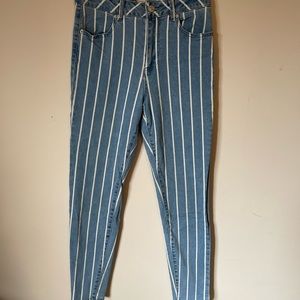 Striped Skinny Jeans- Size 27